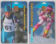 RUSSIA 1999 SKIING 2 CARDS - Ruimtevaart