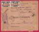 LIBREVILLE GABON VALEURS A RECOUVRER RECOMMANDE 1929 POUR PARIS LETTRE - Lettres & Documents