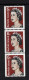 NORFOLK ISLAND 1968 / 71 6c BLACK-LIGHT BROWN /LAKE BROWN QE II STRIP  MNH - Norfolk Island