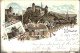 42252625 Mylau Kaiserschloss Zwinger Schlosshof Gastzimmer Reichspost Litho Myla - Mylau