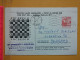 KOV 487-25- Correspondence Chess Fernschach Postcard, SOMBOR - BELGRADE, Schach Chess Ajedrez échecs - Schaken