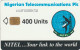 PHONE CARD NIGERIA 400 U (E96.7.2 - Nigeria