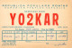 Radio Amateur QSL Card Romania Y02KAR Hunedoara Y05-3553 - Radio Amateur