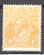 Australia 1913 Y.T.27a Giallo / Yellow */MH VF/F - Neufs