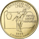 États-Unis, Pennsylvania, Quarter, 1999, U.S. Mint, Denver, Gold-plated Coin - 1999-2009: State Quarters