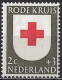 Plaatfout Inham In De Witte Rand Onder De O Van ROde In 1953 Rode Kruis Zegels 2 +3 Ct NVPH 607 PM 2 Ongestempeld - Variétés Et Curiosités
