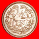 * RAMPANT LION (1909-1940): NETHERLANDS  1/2 CENT 1938! WILHELMINA (1890-1948)! · LOW START ·  NO RESERVE! - 0.5 Centavos
