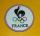 TISSU PATCH :  JEUX OLYMPIQUES FRANCE 2024  , DIAMETRE 9 CM , BON ETAT VOIR PHOTO . POUR TOUT RENSEIGNEMENT ME CONTACTER - Ecussons Tissu