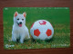 T-373 - JAPAN, Japon, Nipon, TELECARD, PHONECARD, Dog, Chien, NTT 111-032, Football - Chiens