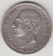 5 PESETAS (DURO DE PLATA) DE 1884 ALFONSO XII SIN ESTRELLAS - Premières Frappes