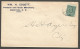 1904 Wm Edgett Produce Grain Merchant Advertising Cover 1c Edward CDS Moncton NB New Brunswick - Histoire Postale