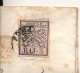 1852 Sassone N° 6 LAC Roma à Napoli. - Etats Pontificaux