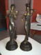 Paire De Bronzes Femme Style 19ieme. Signé Pierre Chenet - Bronzen