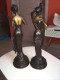 Paire De Bronzes Femme Style 19ieme. Signé Pierre Chenet - Brons