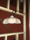 Delcampe - Ancienne Suspension Opaline Rose Assiette - Luminarie E Lampadari