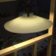 Delcampe - Ancienne Suspension Opaline Blanc Assiette - Luminarie E Lampadari