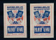France-Etats Unis - 4 Vignettes Par Avion Championnat Du Monde Boxe 1948 - Airmail Label World Championship Jersey City - Erinnophilie