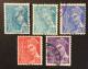 1942 France - Mercury - 5 Stamps Used - 1938-42 Mercurio