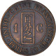 Monnaie, Indochine Française, Cent, 1889, Paris, TTB+, Bronze, KM:1 - Andere & Zonder Classificatie