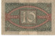 Allemagne/Billet De Banque Ancien/Allemagne/Reichsbanknote/Zehn Mark/10 000 Mark/Berlin/6 Februar  1920    BILL256 - 10 Mark