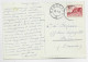 NORGE 30 ORE SOLO CARD CARTE NORDKAPP 22.7.1954 TO FRANCE - Lettres & Documents