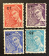 1944 France - Mercury Overprint RF- 4 Stamps - Unused - 1938-42 Mercurio