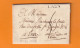 1821 - Marque Postale CAEN, Calvados Sur Lettre Pliée Vers TOURS, Indre Et Loire - Taxe 5 - 1801-1848: Precursors XIX