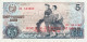 North Korea 5 Won RARE OVERPRINT, P-CS/19c (2002) - 60 Birthday Kim Jong Il - Korean Overprint - Corée Du Nord