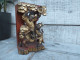 Ancienne Sculpture Chinoise Chine Bois Laqué Rouge Et Or - Arte Asiatica