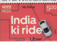 Block Of 4, My Stamp 2023, Uber India, Mobility Transport Ride, Technology Auto Travel App, Car, Automobile, Map,  - Blokken & Velletjes