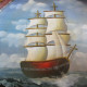 Vintage Sailing Ship Oil Painting - Boats