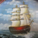 Vintage Sailing Ship Oil Painting - Boten