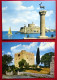 2 X Kolossi Castle - Mandraki Hafen Rhodos  - Burg Boot Statue - 1978 - Chypre