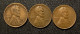 USA 1 Cent Coins, Years 42, 44, 46, Circulated - Andere & Zonder Classificatie