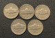 USA 5 Cent Coins, Years 1956,57,58,59,60,  Circulated - Andere & Zonder Classificatie