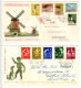 NETHERLANDS - Good Lot Of 33 Covers - Mainly FDCs - 1950s-1960s  Windmills, Youth, Birds, Airmail, Animals - Covers & Documents