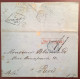 ST PETERSBURG 1857 + AUS RUSSLAND + TAXE TAMPON 11 DECIMES Lettre>Paris, France (porto Cover Russia Prephilately - ...-1857 Prefilatelia