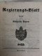 Regierungs-Blatt Für Das Königreich Bayern 1853. - 4. Neuzeit (1789-1914)