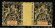 GRANDE COMORE - Paire Du N°17 ** (1900) 35c Noir Sur Jaune - Unused Stamps