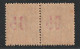 GRANDE COMORE - N°22A * (1912) Surcharge Espacée Tenant à Normal - Used Stamps