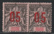 GRANDE COMORE - N°24A * (1912) Surcharge Espacée Tenant à Normal - Used Stamps