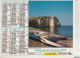 Calendrier-Almanach Des P.T.T 1995 -Les Falaises D'Etretat-Le Port D'Audierne -Département AIN-01-Référence 411 - Grossformat : 1991-00