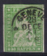SUISSE Ca.1857-62: Le ZNr. 26G Obl. CAD "Genève", Forte Cote - Gebraucht