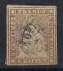 SUISSE Ca.1856-57: Le ZNr. 22D Obl. CAD - Gebraucht