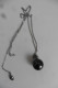 Neuf - Collier Pendentif Argent 925 Perle De Culture Gris Noir Irisée Sur Chaîne Métal Argenté - Necklaces/Chains