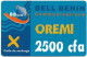 Benin - Bell Benin - Oremi (Reverse 1), GSM Refill 2.500CFA, Used - Benin