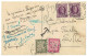 TP 195 (2) Albert Houyoux S/CP Bruges Obl. Brugge 3/7/1924 T > Lille Taxée 45c TTx 20&25 C - Cartas & Documentos