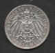 1908 3 Mark - Wilhelm II / ALLEMAGNE EMPIRE DE PRUSSE / DREI MARK D3150 - 2, 3 & 5 Mark Plata