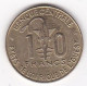 États De L'Afrique De L'Ouest 10 Francs 2000 FAO , En Bronze Nickel Aluminium, KM# 10 - Autres – Afrique