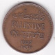 Palestine Sous Mandat Britannique, 2 Mils 1927 , En Bronze , KM# 2 - Israel